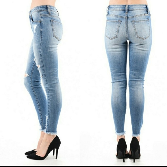 《LAST PAIR》Kancan//Distressed Frayed Skinny - Picture 3 of 3